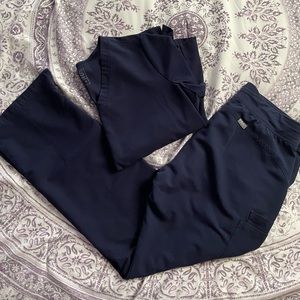 Figs technical collection scrubs in navy blue